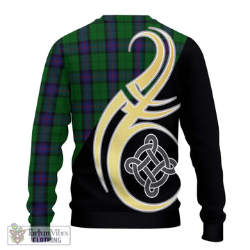 Armstrong Tartan Knitted Sweater with Family Crest and Celtic Symbol Style - Tartan Vibes Clothing