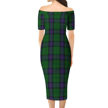 Armstrong Tartan Off Shoulder Lady Dress