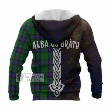Armstrong Tartan Family Crest Knitted Hoodie Alba Gu Brath Be Brave Lion Ancient Style