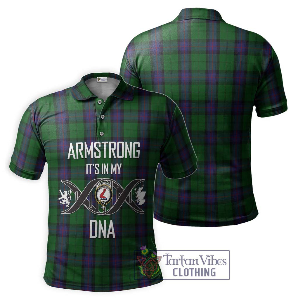 Armstrong Tartan Polo Shirt with Family Crest DNA In Me Style - Tartanvibesclothing Shop