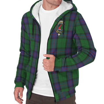 Armstrong Tartan Sherpa Hoodie with Family Crest