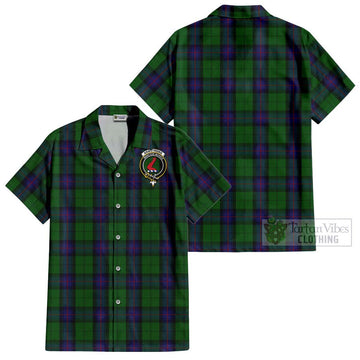 Armstrong Tartan Cotton Hawaiian Shirt with Family Crest Kid - Tartan Vibes Clothing