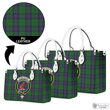 Armstrong Tartan Luxury Leather Handbags with Family Crest