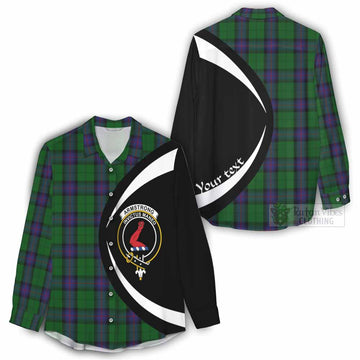 Armstrong Tartan Women's Casual Shirt with Family Crest Circle Style