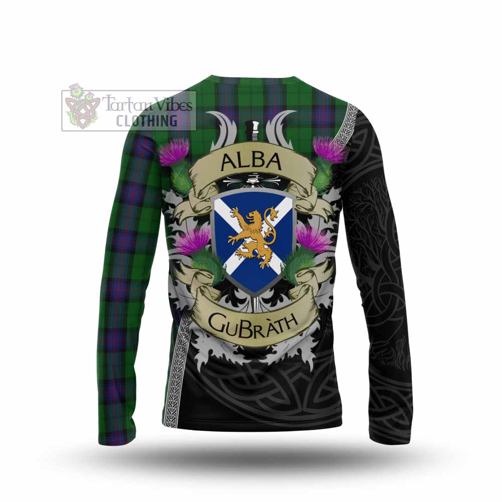 Tartan Vibes Clothing Armstrong Tartan Family Crest Long Sleeve T-Shirt Lion Rampant Royal Thistle Shield Celtic Inspired