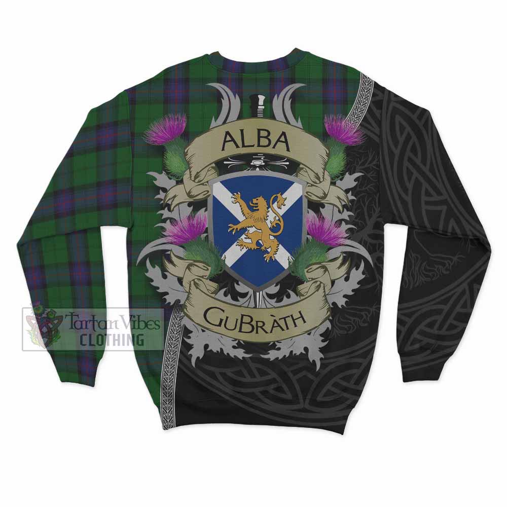 Tartan Vibes Clothing Armstrong Tartan Family Crest Sweatshirt Lion Rampant Royal Thistle Shield Celtic Inspired