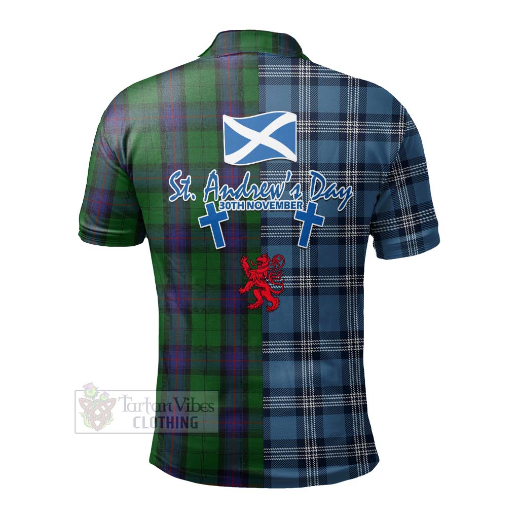 Tartan Vibes Clothing Armstrong Tartan Polo Shirt Happy St. Andrew's Day Half Tartan Style