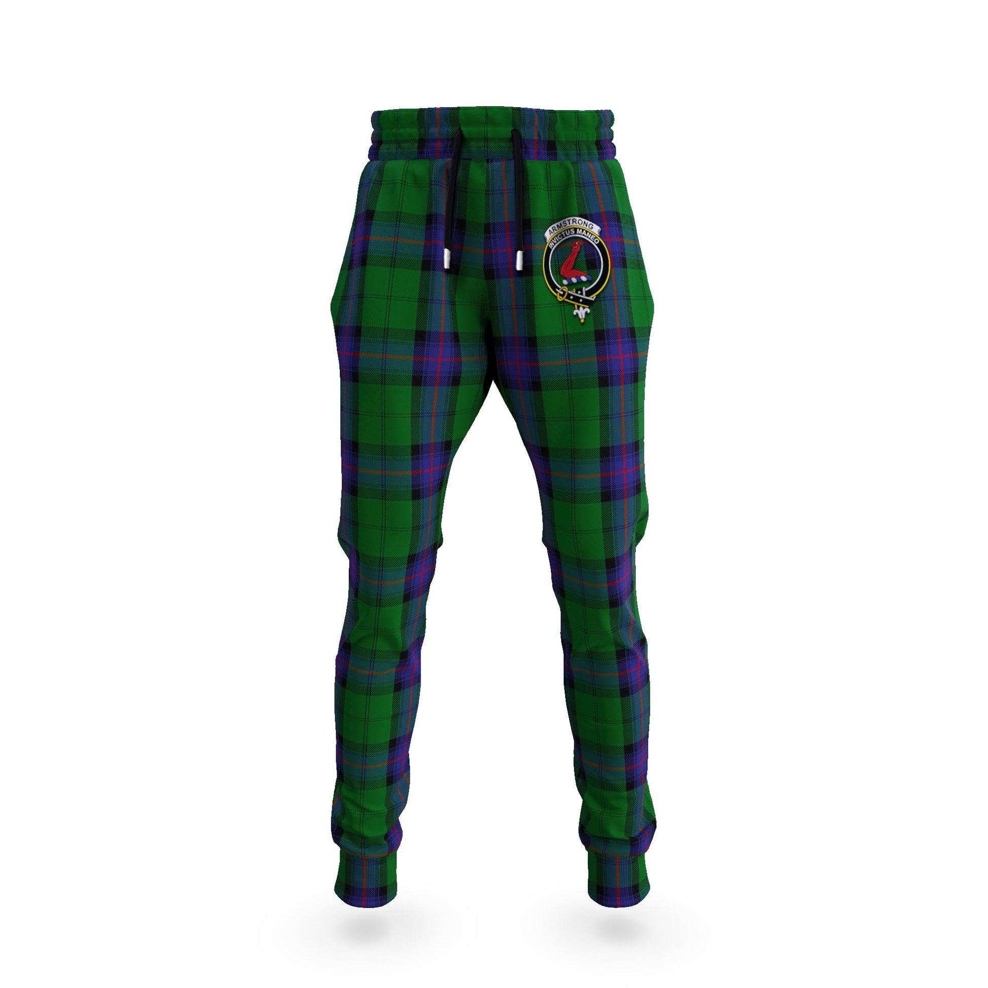 Armstrong Tartan Joggers Pants with Family Crest 5XL - Tartan Vibes Clothing