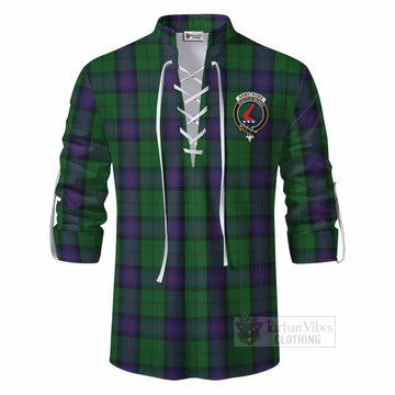 Tartan Vibes Clothing Armstrong Tartan Ghillie Kilt Shirt with Family Crest DNA In Me Style