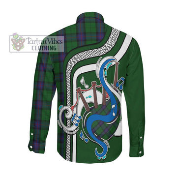 Armstrong Tartan Long Sleeve Button Shirt with Epic Bagpipe Style