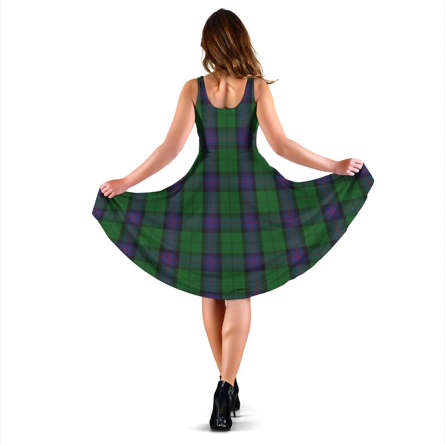 Armstrong Tartan Sleeveless Midi Womens Dress - Tartan Vibes Clothing