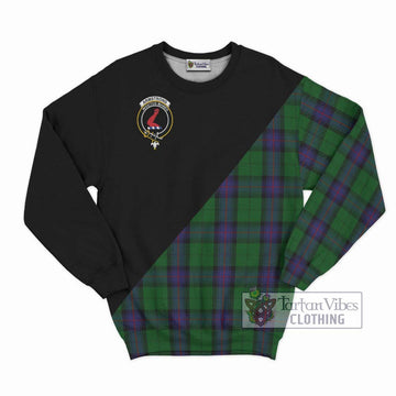 Armstrong Tartan Sweatshirt with Family Crest and Military Logo Style - Tartanvibesclothing Shop
