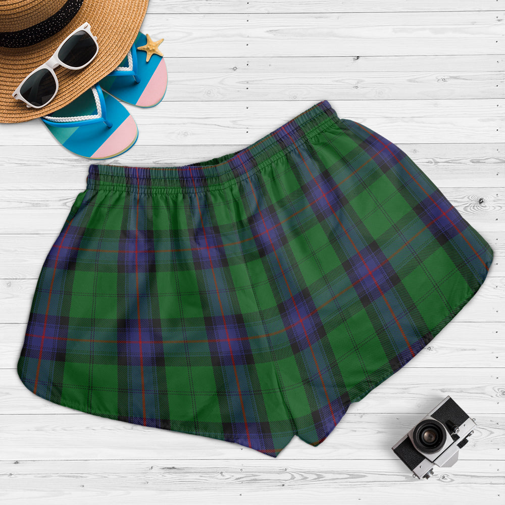 Armstrong Tartan Womens Shorts with Family Crest - Tartanvibesclothing
