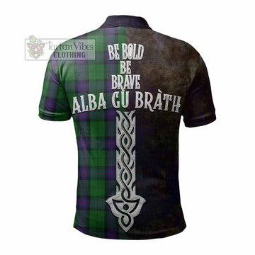 Armstrong Tartan Family Crest Polo Shirt Alba Gu Brath Be Brave Lion Ancient Style