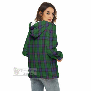 Tartan Vibes Clothing Armstrong Tartan Women's Borg  Half Zip Fleece Hoodie