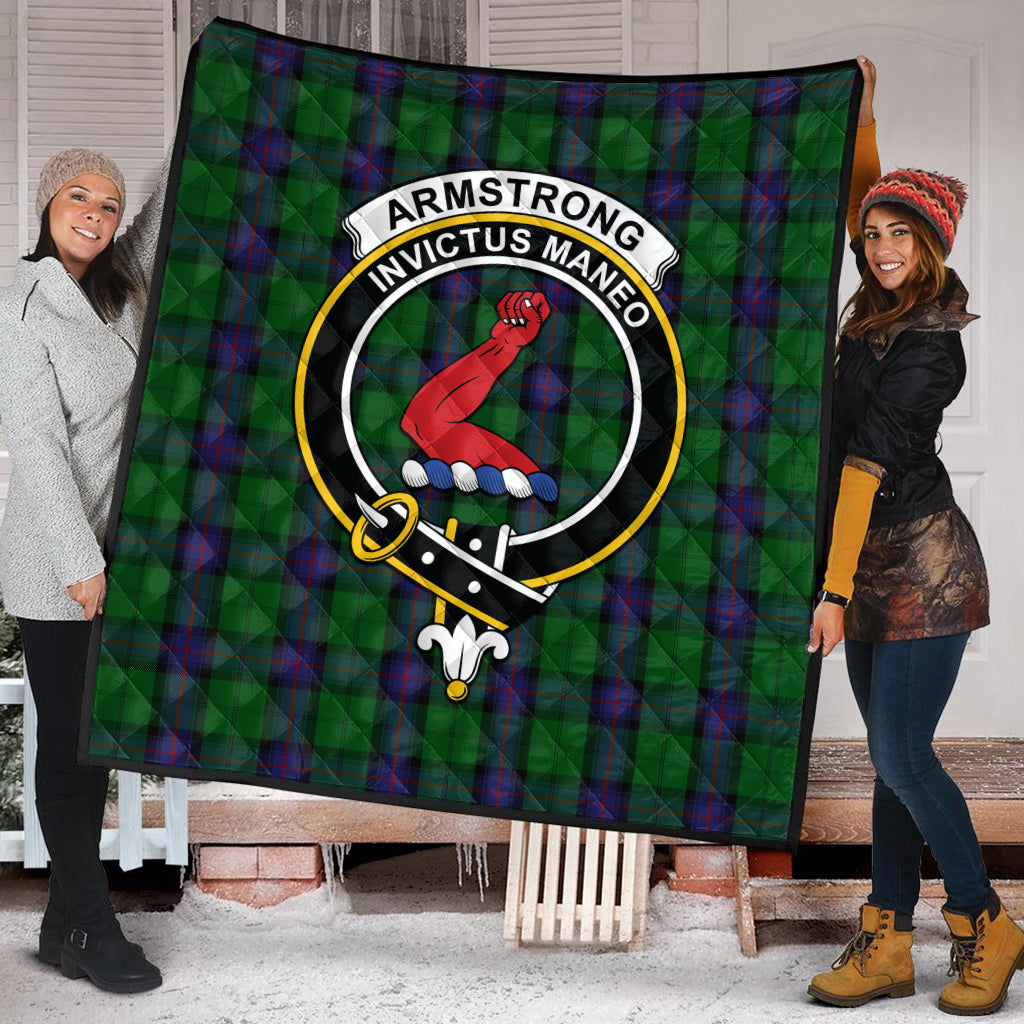 Armstrong Tartan Quilt with Family Crest - Tartanvibesclothing