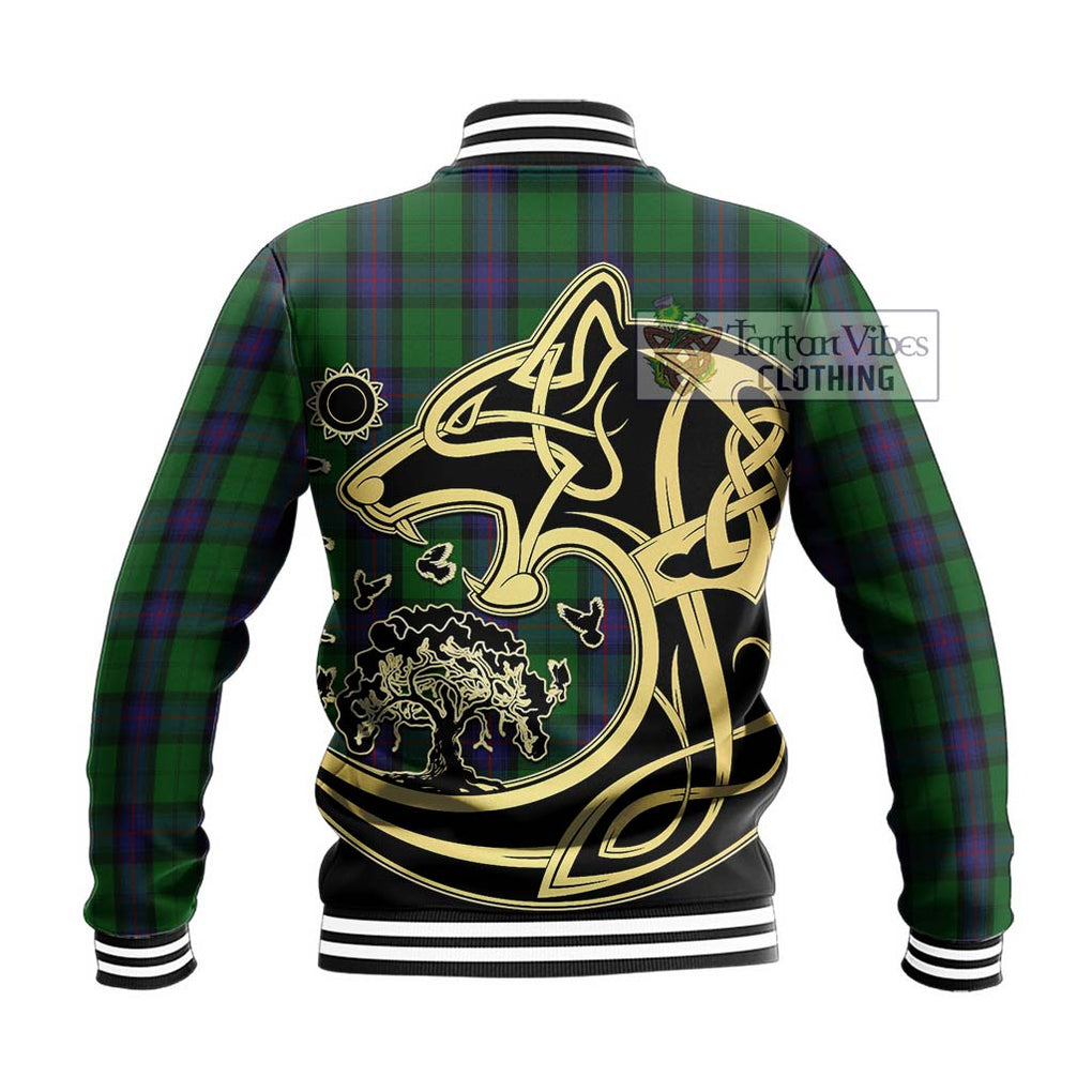 Armstrong Tartan Baseball Jacket with Family Crest Celtic Wolf Style - Tartan Vibes Clothing