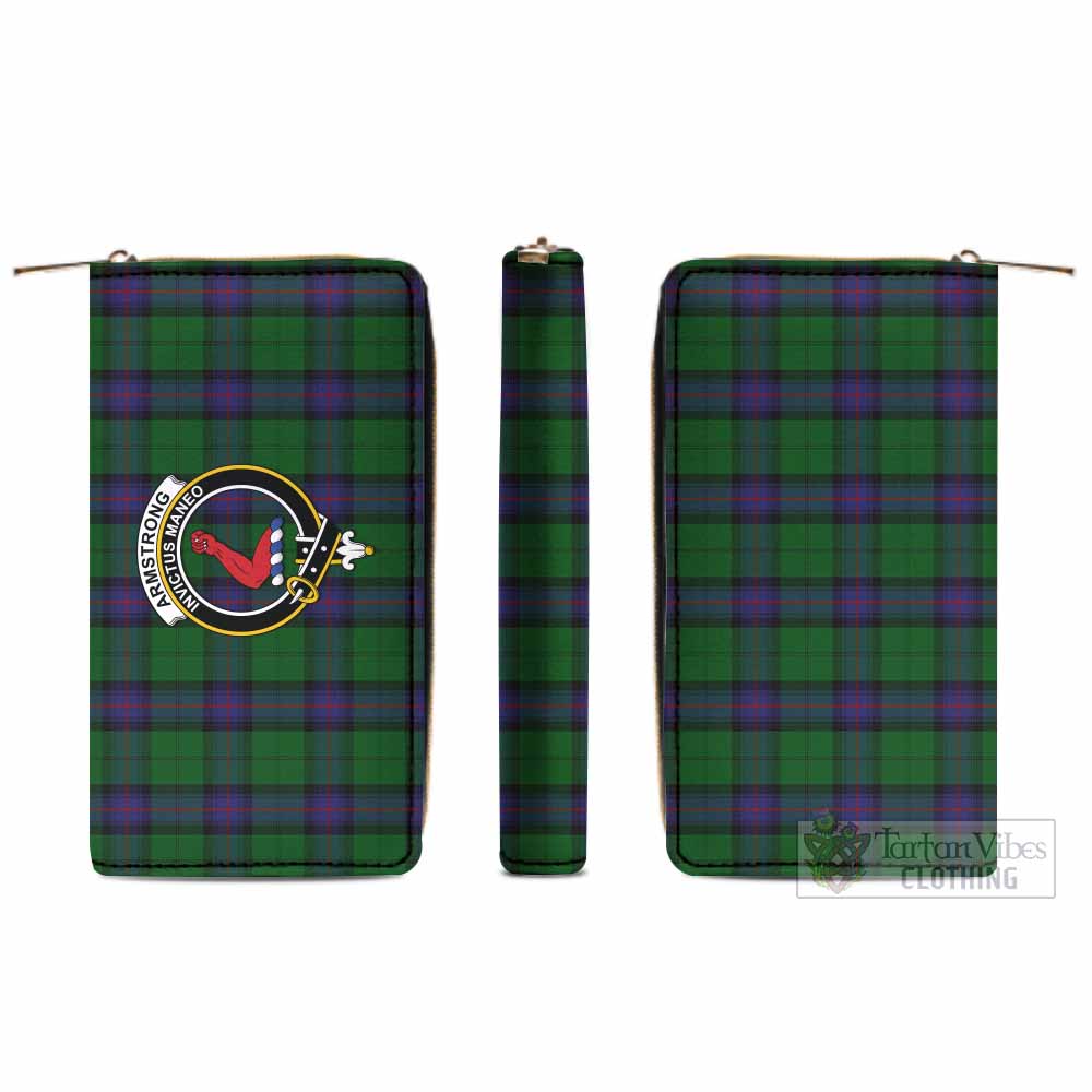 Tartan Vibes Clothing Armstrong Tartan Women's Leather Wallet with Family Crest