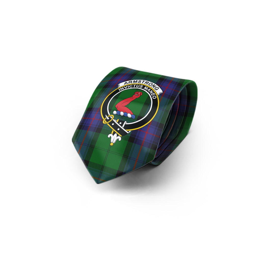 Armstrong Tartan Classic Necktie with Family Crest - Tartan Vibes Clothing