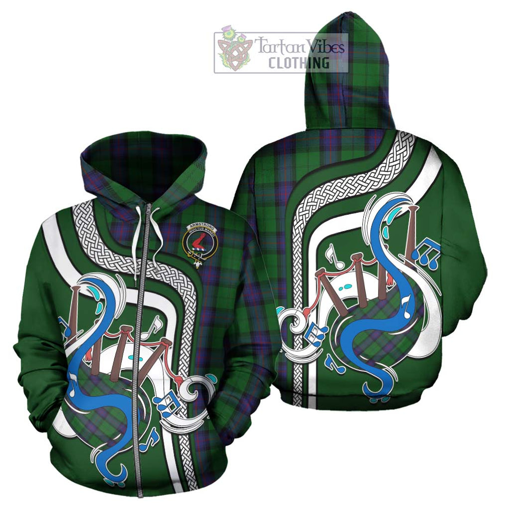 Armstrong Tartan Hoodie with Epic Bagpipe Style - Tartanvibesclothing Shop