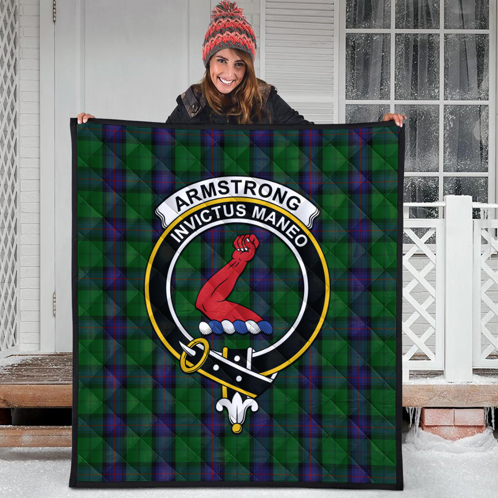 Armstrong Tartan Quilt with Family Crest - Tartanvibesclothing