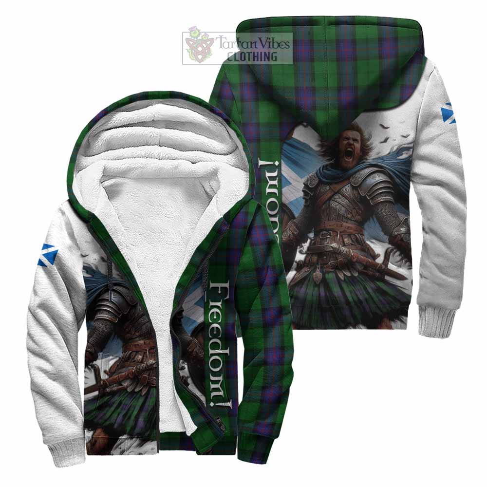 Tartan Vibes Clothing Armstrong Crest Tartan Sherpa Hoodie Inspired by the Freedom of Scottish Warrior