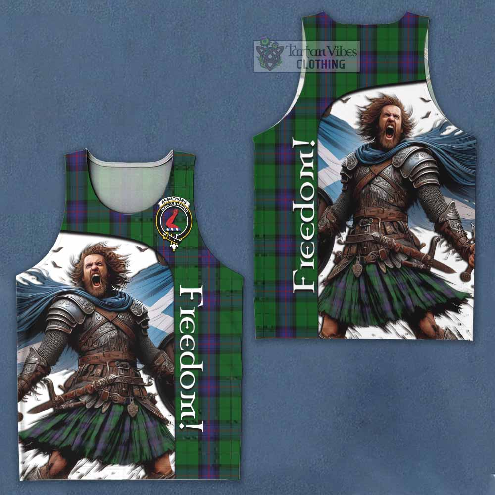 Tartan Vibes Clothing Armstrong Crest Tartan Men's Tank Top Inspired by the Freedom of Scottish Warrior