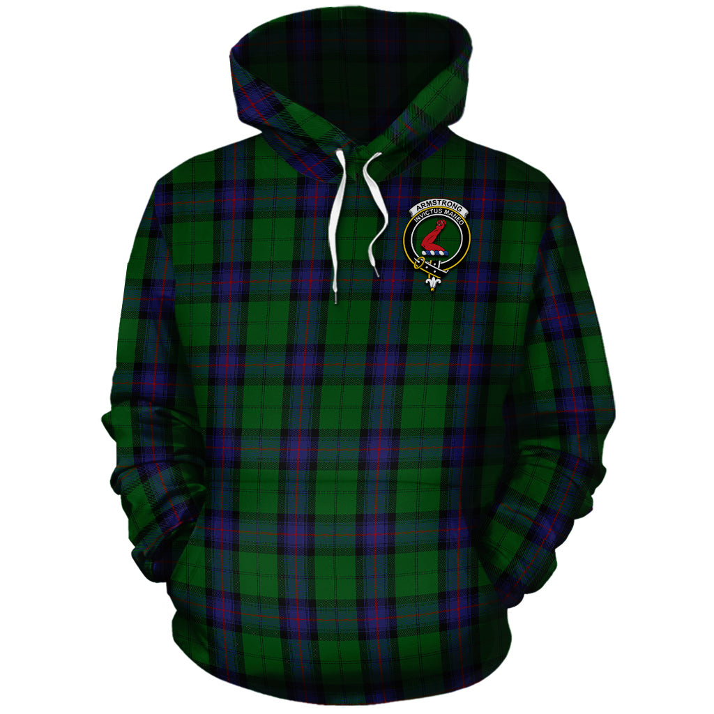 Armstrong Tartan Hoodie with Family Crest - Tartanvibesclothing