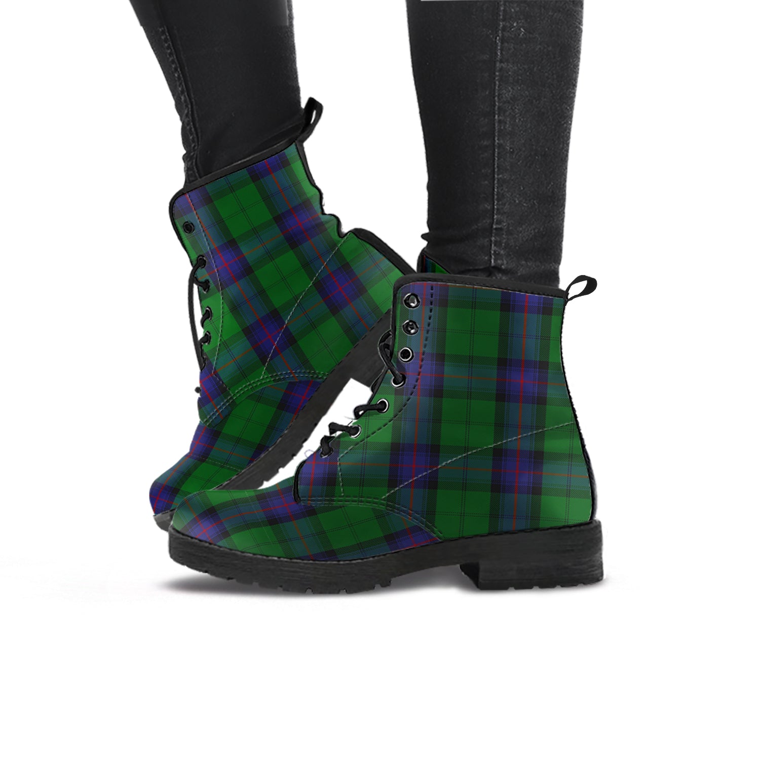 Armstrong Tartan Leather Boots - Tartanvibesclothing