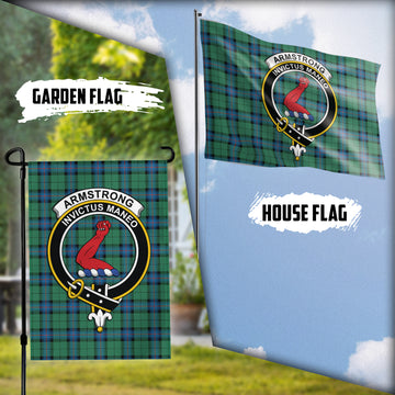 Armstrong Ancient Tartan Flag with Family Crest