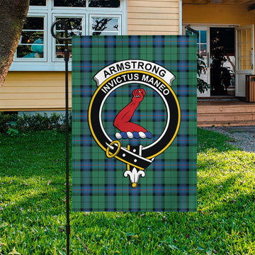 Armstrong Ancient Tartan Flag with Family Crest