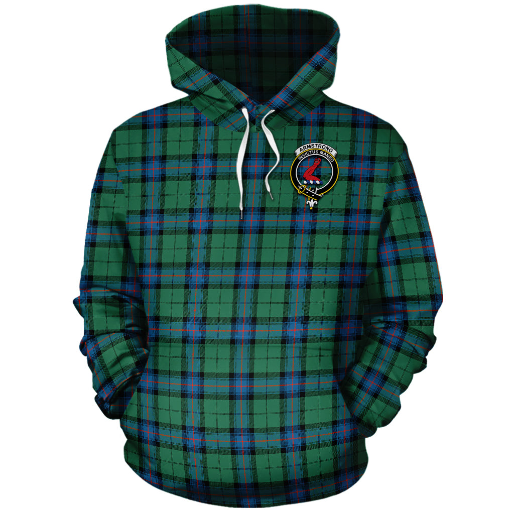 Armstrong Ancient Tartan Hoodie with Family Crest - Tartanvibesclothing