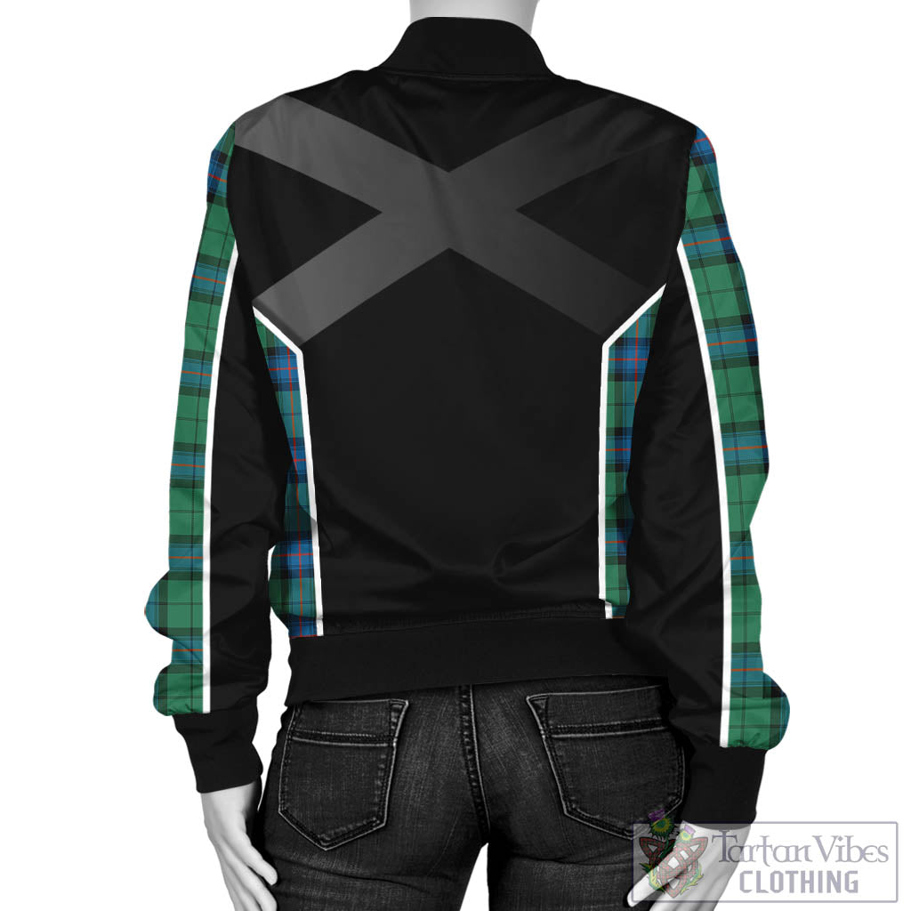 Tartan Vibes Clothing Armstrong Ancient Tartan Bomber Jacket with Family Crest and Scottish Thistle Vibes Sport Style