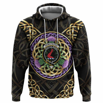 Armstrong Clan Crest Hoodie Celtic Scottish Thistle