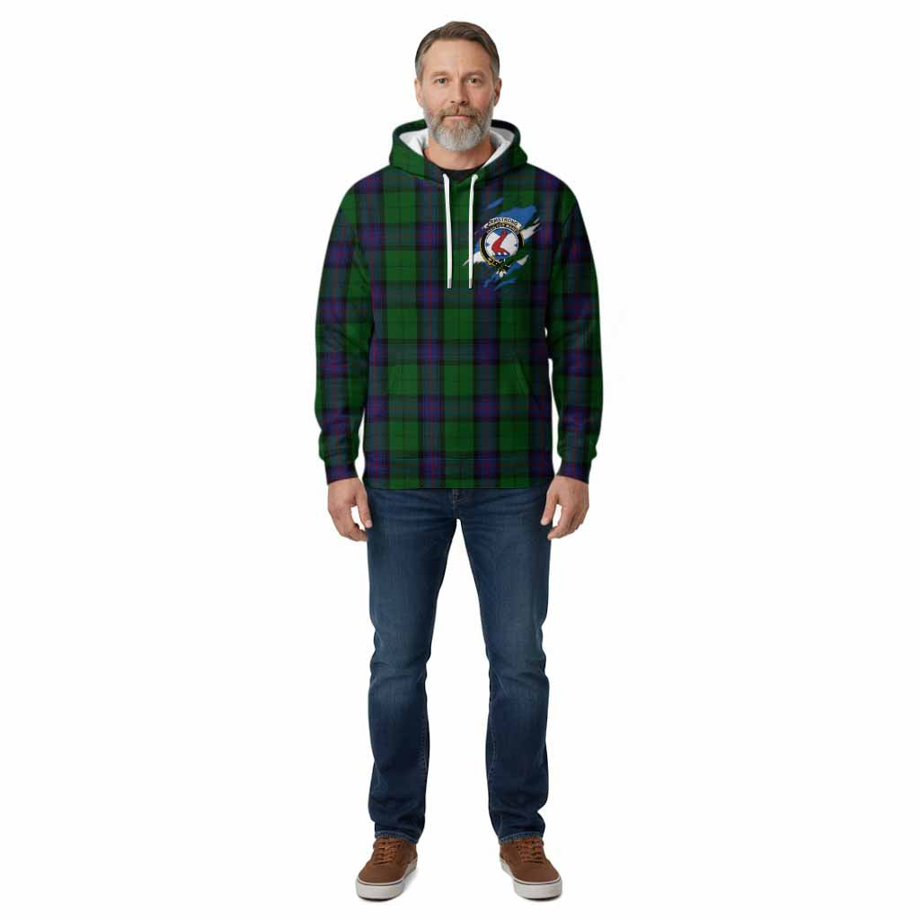 Armstrong Clan Crest In Me Tartan Cotton Hoodie Scotland Flag Style