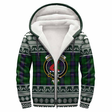 Armstrong Clan Tartan Christmas Fleece Hoodie with Family Crest