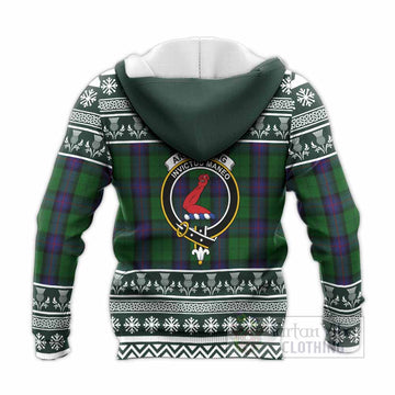 Armstrong Clan Tartan Christmas Knitted Hoodie with Family Crest