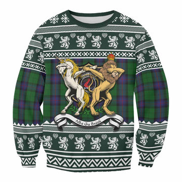 Armstrong Clan Tartan Crest Christmas Sweatshirt Coat of Arms Funny Style