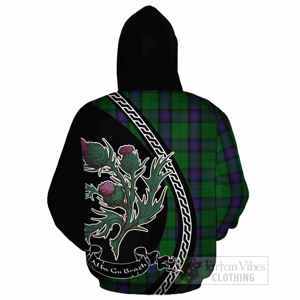 Armstrong Family Crest Tartan Cotton Hoodie Alba Thistle Inspired - Tartan Vibes Clothing