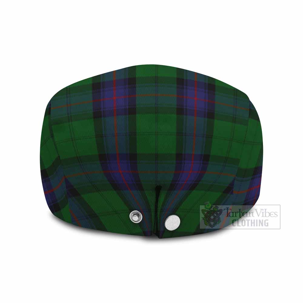 Armstrong Family Crest Tartan Jeff Cap, Tartan Flat Cap