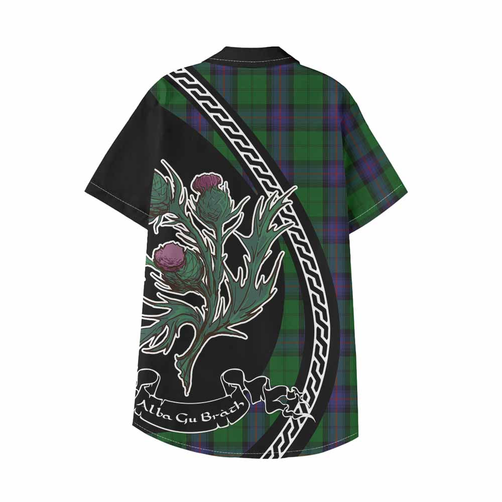 Armstrong Family Crest Tartan Kid Hawaiian Shirt Alba Thistle Inspired - Tartan Vibes Clothing