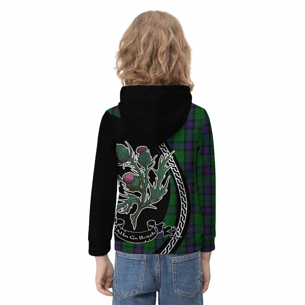 Armstrong Family Crest Tartan Kid Hoodie Alba Thistle Inspired - Tartan Vibes Clothing