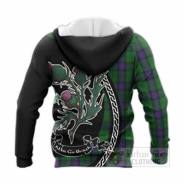 Armstrong Family Crest Tartan Knitted Hoodie Alba Thistle Inspired