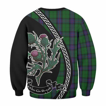 Armstrong Family Crest Tartan Sweatshirt Alba Thistle Inspired