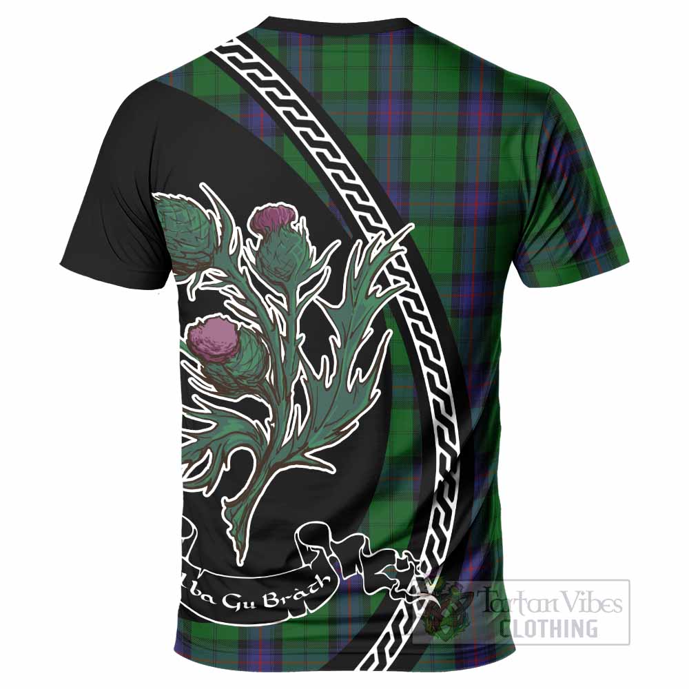 Armstrong Family Crest Tartan T-Shirt Alba Thistle Inspired - Tartan Vibes Clothing