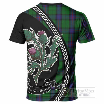 Armstrong Family Crest Tartan T-Shirt Alba Thistle Inspired - Tartan Vibes Clothing