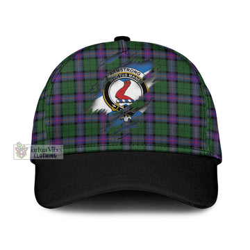 Armstrong Modern Tartan Classic Cap with Family Crest In Me Style