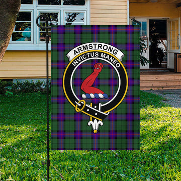 Armstrong Modern Tartan Flag with Family Crest