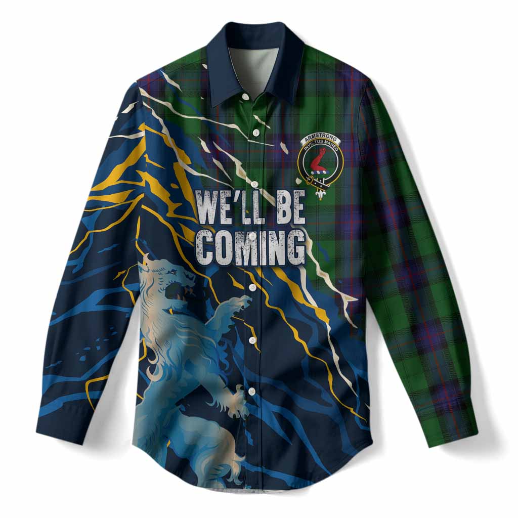 Armstrong Scotland Tartan Women Casual Shirt WC2026 Football - We'll Be Coming