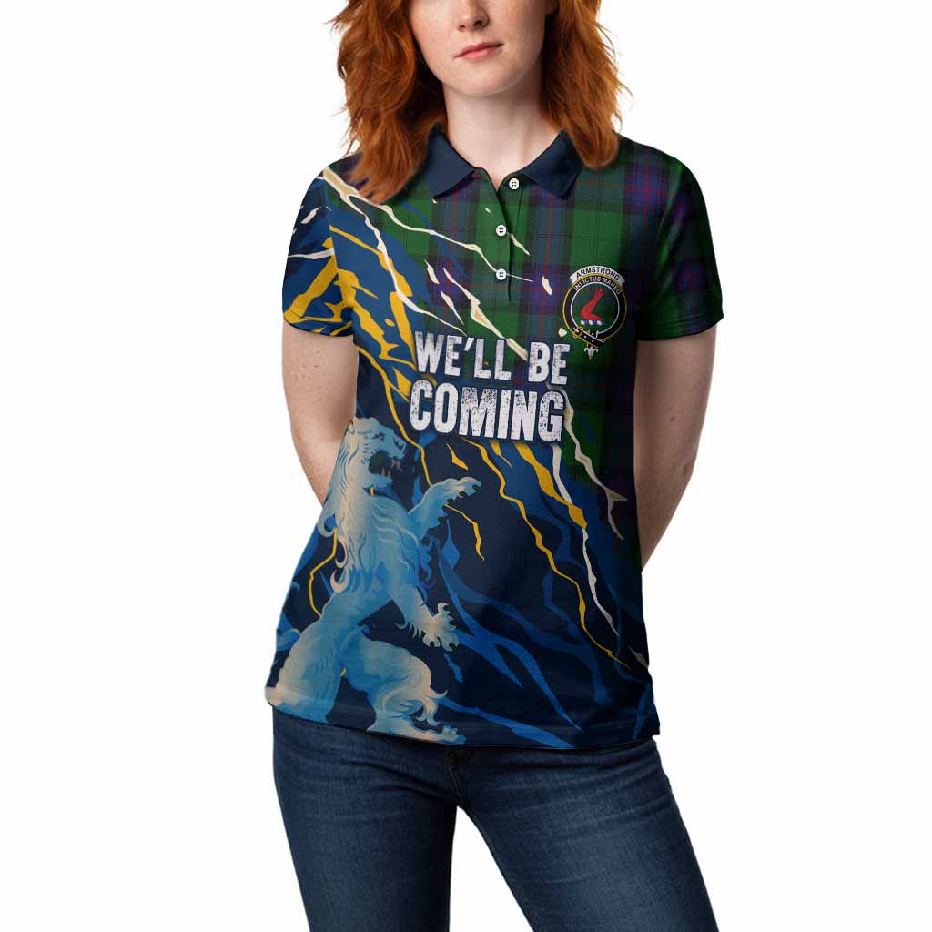 Armstrong Scotland Tartan Women Polo Shirt WC2026 Football - We'll Be Coming